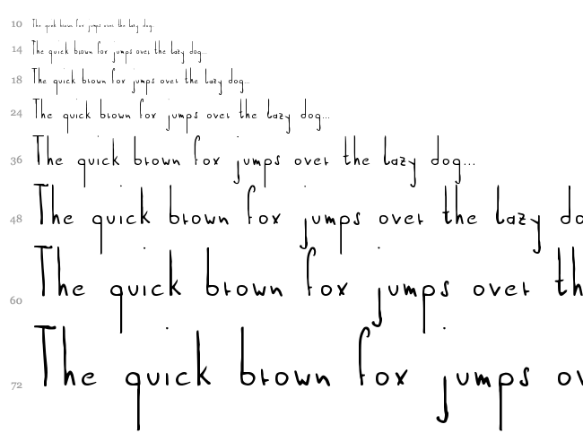 Flamingo 54 font waterfall